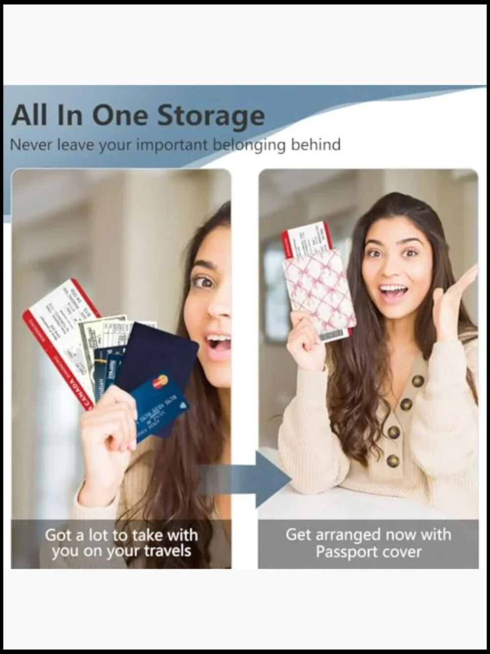 PU Leather Passport Cover RFID Wallet Travel Organizer Credit Card Slots - Picture 7 of 7